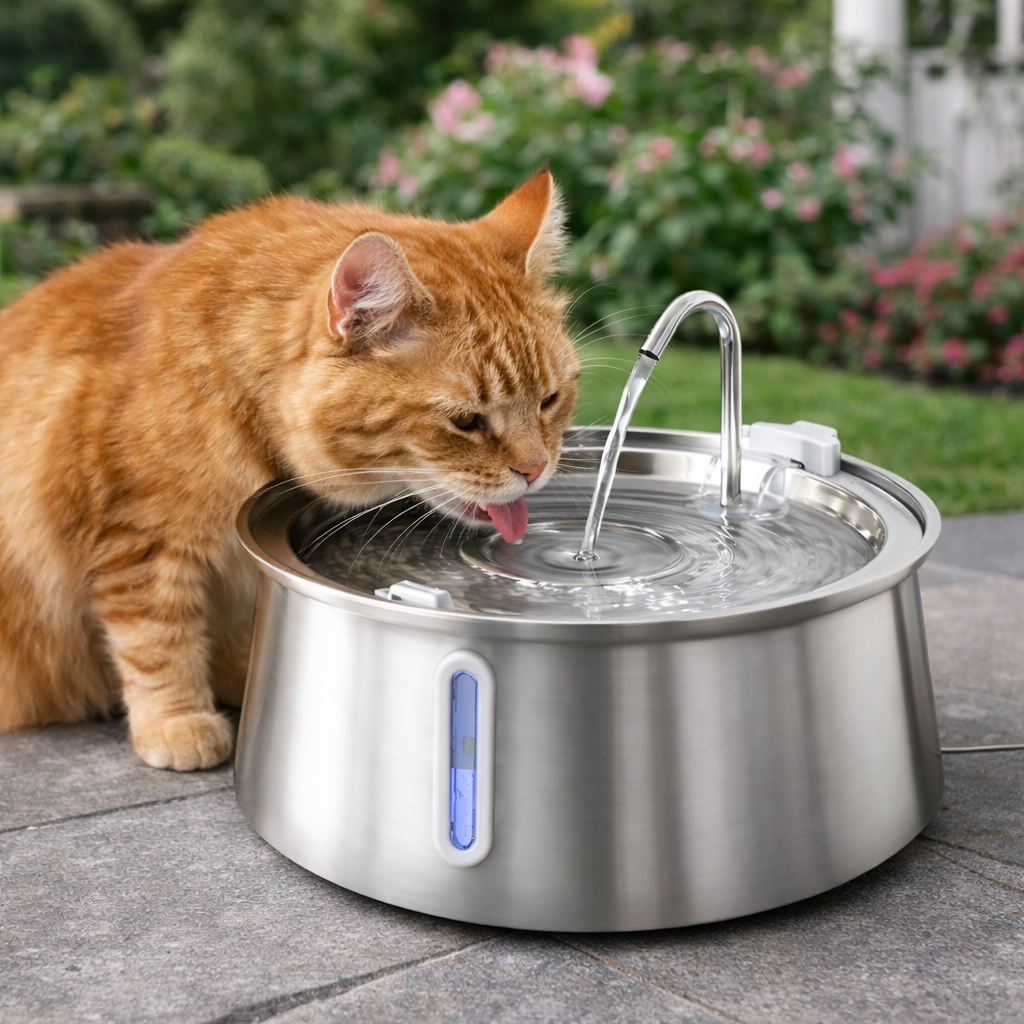 RVS Drinkfontein Voor Katten En Honden