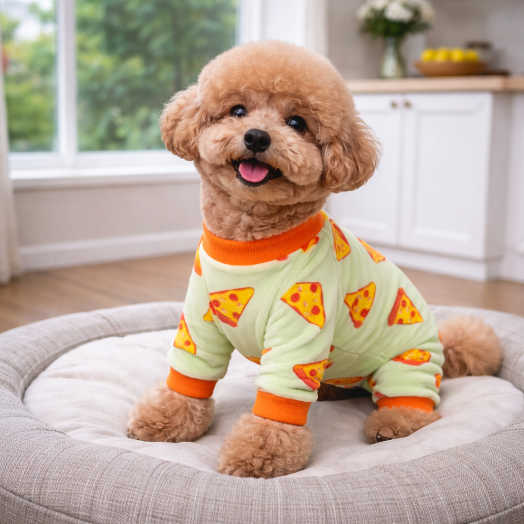 Pet Pizza Pattern Pajamas | Comfortable Fit