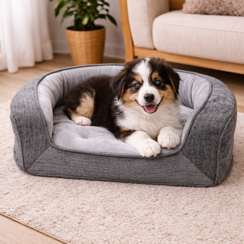 Dog Cushion Bed | Grey