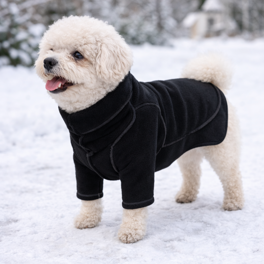 Dog Turtleneck Pullover | Black