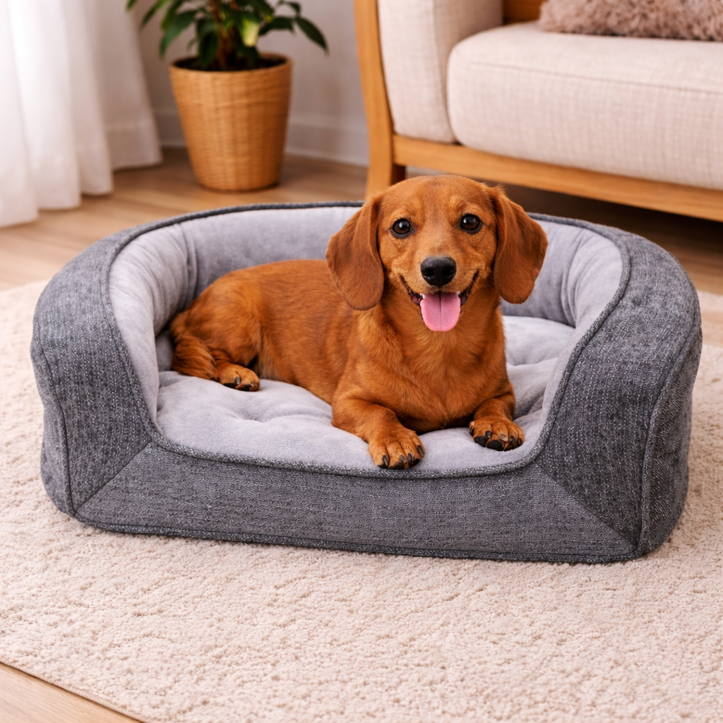 Dog Cushion Bed | Grey