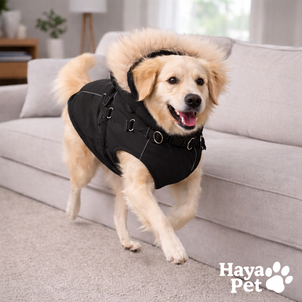 Warme Hondenjas Met Geïntegreerd Harnas