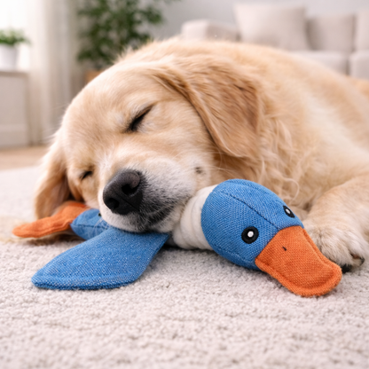 Plush Goose Toy with Squeaker for Dogs