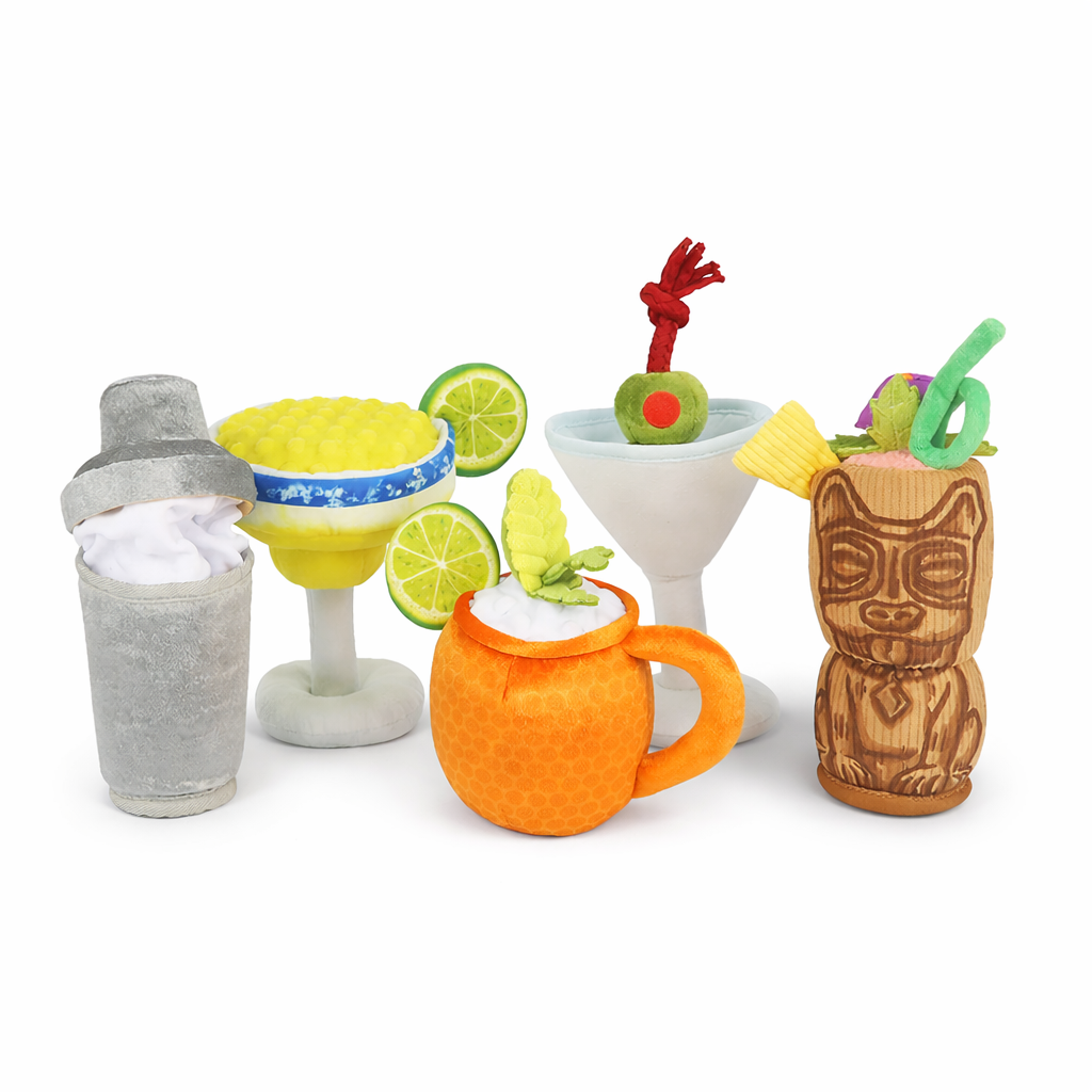 Cocktailvormige Pluche Speelgoedset Voor Honden