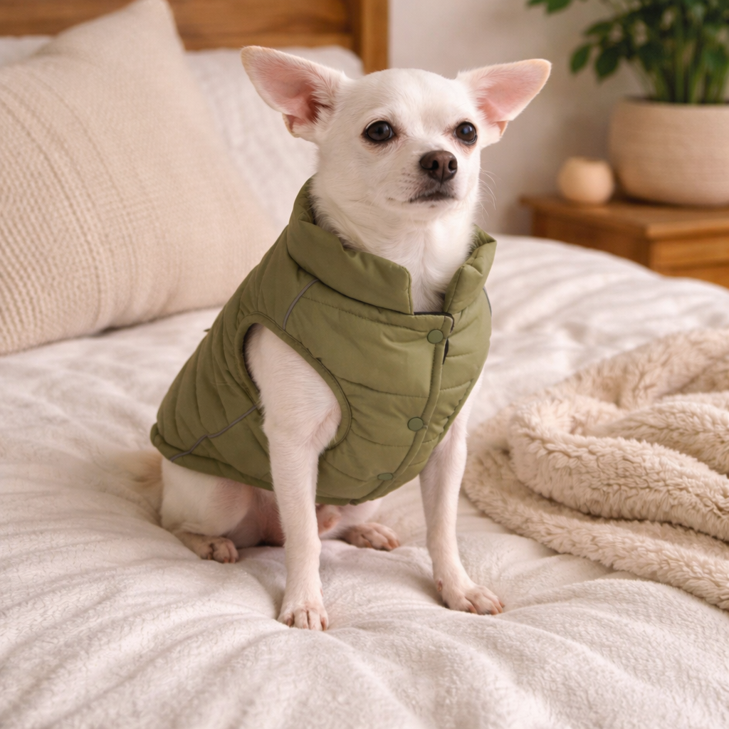 Olive Green Dog Vest for Fresh Days