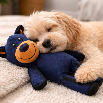 Plush Bear Toy with Squeaker for Dogs
