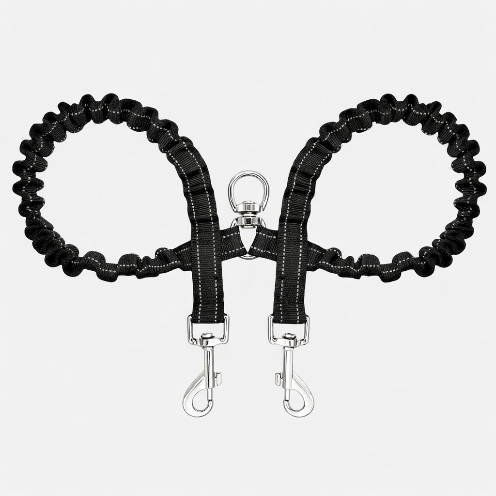 Double Dog Leash With Swivel Connector