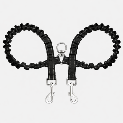Double Dog Leash With Swivel Connector