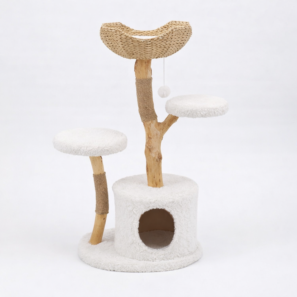 Katten Krabboom Met Houten Frame