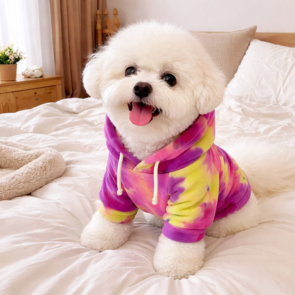 Hondenhoodie Met Roze Geel Kleurverloop