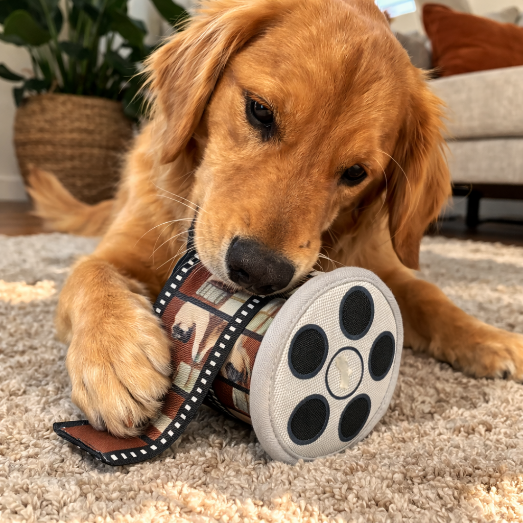 Filmrol Pluche Hondspeeltje Met Piepgeluid