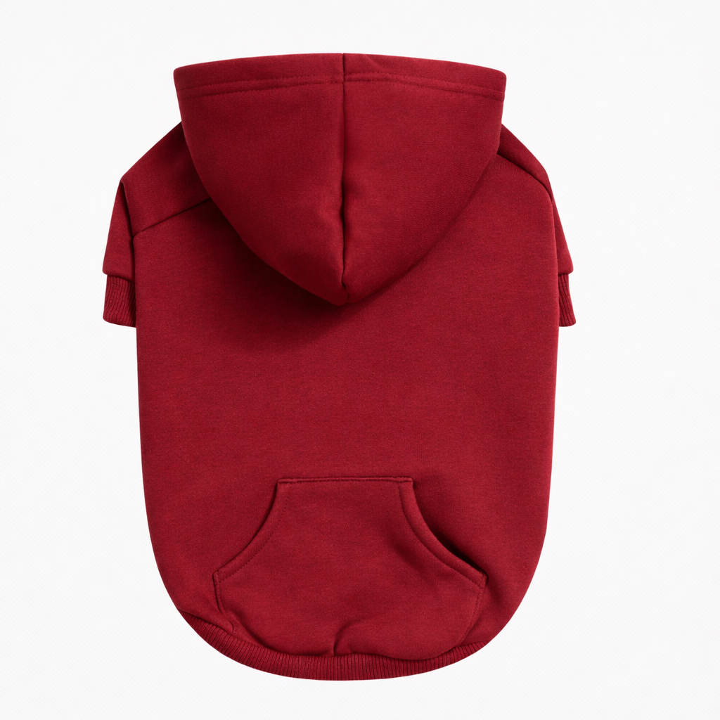 Bordeauxrode Hondenhoodie Voor Dagelijks Gebruik