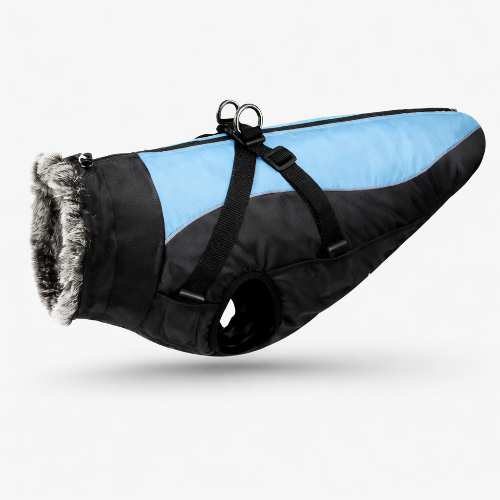 Verstelbare Gevoerde Hondenjas Met Tuigje