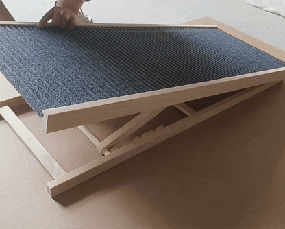 Adjustable Dog Ramp Made of Wood with Nonslip Surface & Compact Storage
