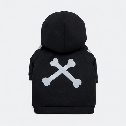 Zwarte Hondenhoodie Met Tekstprint