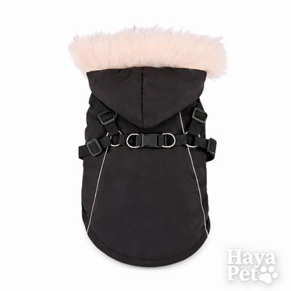 Warme Hondenjas Met Geïntegreerd Harnas