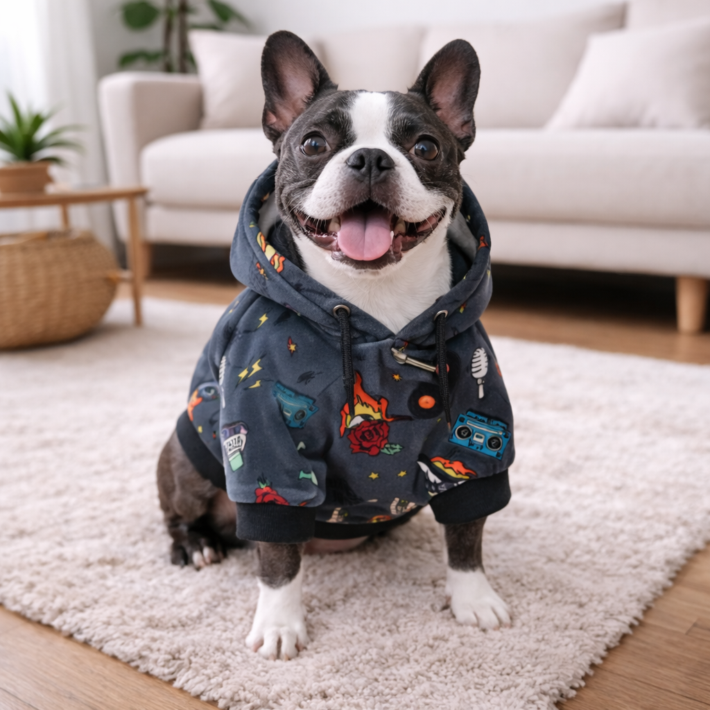 Hondenhoodie Met Retro Design
