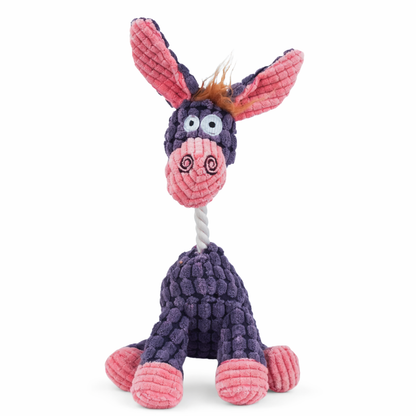 Plush Donkey Toy with Squeaker for Dogs