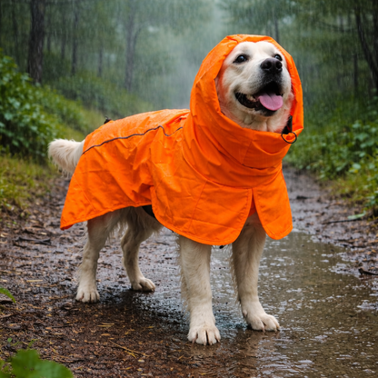Practical Dog Rain Jacket with Adjustable Neck Collar