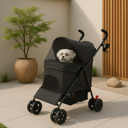 Foldable Stroller Dog Stroller with Breathable Mesh & Comfortable Seat