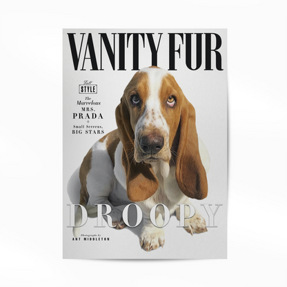 Gepersonaliseerde Huisdier Poster Jouw Kat of Hond op Magazine Cover