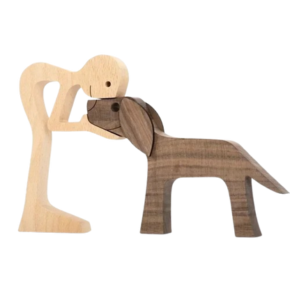Handgemaakt Houten Beeldje Gepersonaliseerd Cadeau Voor Dierenliefhebbers
