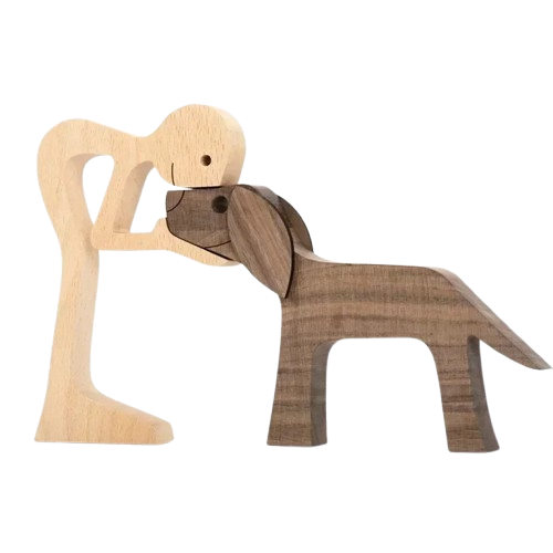 Handgemaakt Houten Beeldje Gepersonaliseerd Cadeau Voor Dierenliefhebbers
