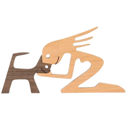 Handgemaakt Houten Beeldje Gepersonaliseerd Cadeau Voor Dierenliefhebbers