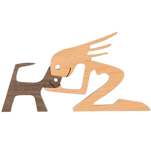 Handgemaakt Houten Beeldje Gepersonaliseerd Cadeau Voor Dierenliefhebbers