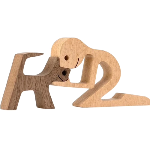 Handgemaakt Houten Beeldje Gepersonaliseerd Cadeau Voor Dierenliefhebbers