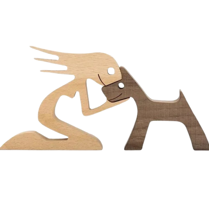 Handgemaakt Houten Beeldje Gepersonaliseerd Cadeau Voor Dierenliefhebbers