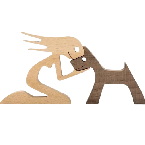 Handgemaakt Houten Beeldje Gepersonaliseerd Cadeau Voor Dierenliefhebbers