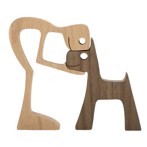 Handgemaakt Houten Beeldje Gepersonaliseerd Cadeau Voor Dierenliefhebbers