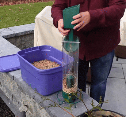 Rotating Bird Feeder for Gardens Strong Metal Design that Keeps Squirrels Out
