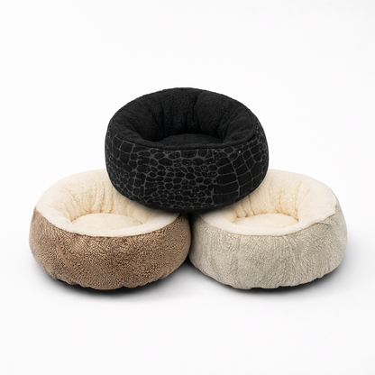 Donut Knuffelbed Voor Katten Met Verhoogde Rand