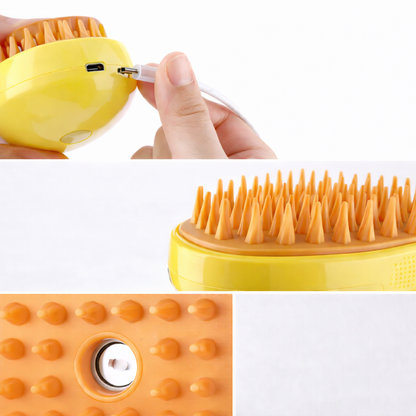 Electric Brush With Spray Function For Dogs And Cats